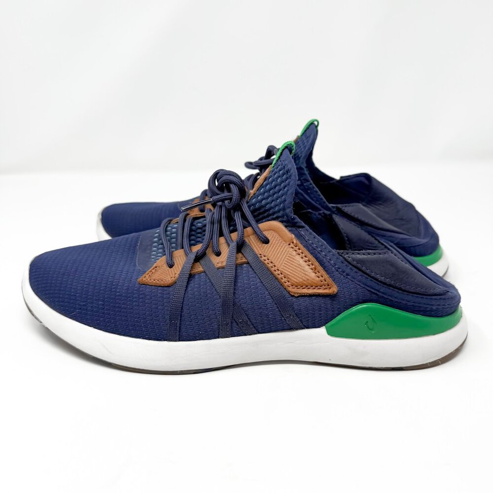 Olukai Mio Li Sneakers Men's 11 Navy Bamboo 10440-548Z Comfort Casual Shoes - Picture 6 of 12